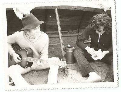 Ian and Ron
Taken on the Southern Islands somewhere. In the last days I was there, we went out there quite frequently, usually spending 2 or 3 days on these deserted islands. The other guy in the photo is Ron, who was a local and the roadie with my band.
Keywords: Ian Vale;Ron