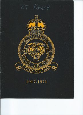 74 Sqd Disbandment 1971
Produced for the 74 squadron disbandment ceremony RAF Tengah 1971
Dads copy 
