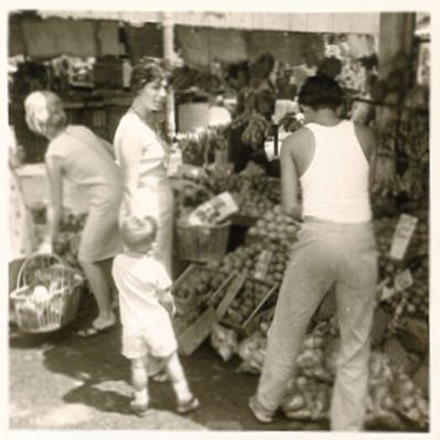 Maria Chidgey (my mother) buying vegetables at the Serangoon
market.
Keywords: Sandra Chidgey