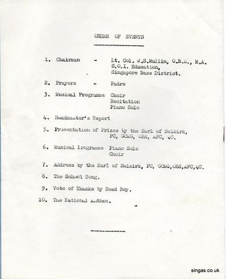 Page 1 - Order of Events
Alexandra SM School 1961 Speech Day Programme
Keywords: Alexandra SM School;1961;Speech Day;ASM