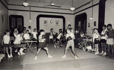 Boxing training, no gum shields
Keywords: Kinloss House;Boxing