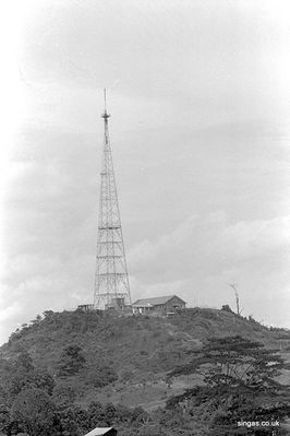 TV Tower on top of Butik Batok Hill
TV Tower on top of Butik Batok Hill.  This was a transmission station for TV broadcast throughout Singapore from 1963.  Butik Batok is next to the old Ford Motor Company.  The TV Tower was recently closed down this year (2006) by its owners.
Keywords: Peter Chan;TV Tower;Butik Batok Hil