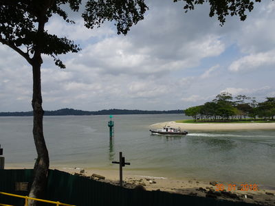 Changi beach view to Pulau Ubin 2018
