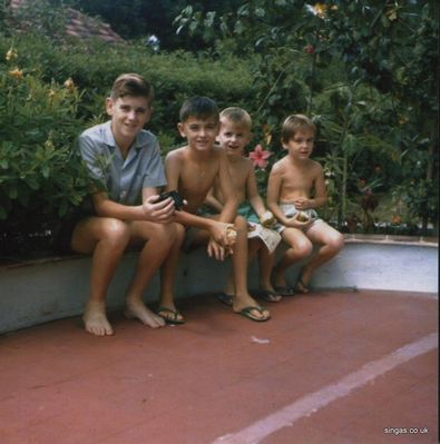 Christmas Day 1959
Christmas Day 1959, on the patio of our bungalow at 35/4 Garlick Avenue. Left to right they are, Myself (Neil McCart), my brother Keith McCart, my brother Ian McCart and my sister Sheila McCart.
Keywords: Neil McCart;Garlick Avenue;Christmas Day;1959;Keith McCart;Ian McCart;Sheila McCart