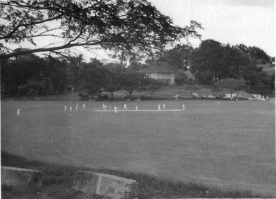 Cricket on sports field
Keywords: Bob Chesterman;48 Squadron;Changi;RAF;sports field