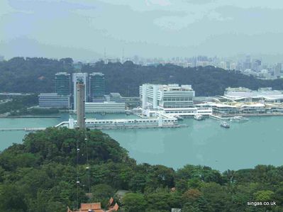 Sentosa Island
This photo of the cable car system and harbour area was taken from the top of the Carlsberg tower, 280m up.
Keywords: Sentosa Island