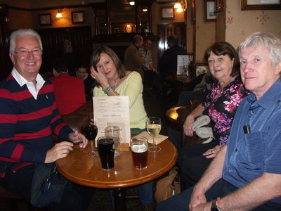 Singapore Schools Reunion - Chandos Pub 15th Nov 2014
Derek Reed, Christine Boswell, Janice and Les Beckwith  'Naval basers'
Keywords: Reunion;15th Nov 2014;Chandos;Derek Reed;Christine Boswell;Janice Beckwith;Les Beckwith