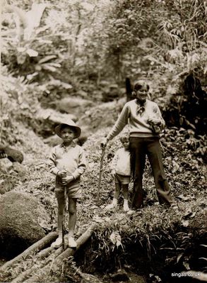 D and I in the jungle with mum. Singapore.
Keywords: Lucy Childs