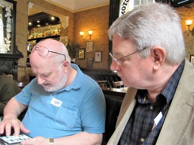 The Wellington Pub, Birmingham. 
Tom O'Brien and Tom Hayden.
