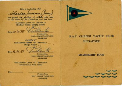 RAF Changi Yacht Club Membership Card
Keywords: RAF Changi;Yacht