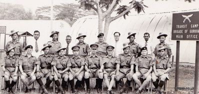 Gurkha Transit Camp staff
Gurkha Transit Camp staff, including my Dad, who paid one of the people on this site!
Keywords: Gurkha;Transit Camp