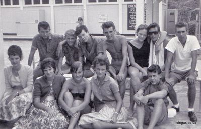 Gillman Pool
Gillman Pool - Back Row: Unkown, Pete Curry, Dennis Hall. George MacKee, Putzi ?, Jim Parker, Yogi Valinder.  Front Row:  Unknown, Unknown, Les Dalby, Bobby ?, Unknown boy.
Keywords: Pete Curry;Dennis Hall;George MacKee;Jim Parker;Yogi Valinder;Les Dalby;Gillman Pool