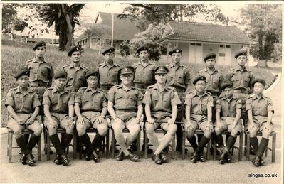 School of Gurhas
My thanks to Marilyn Jenner for this photo.  Her father is on the front in the middle.  He used to be a lecturer at the School of Gurkhas, teaching both in Singapore and in Hong Kong in the 60's.
Keywords: Marilyn Jenner;Gurkhas