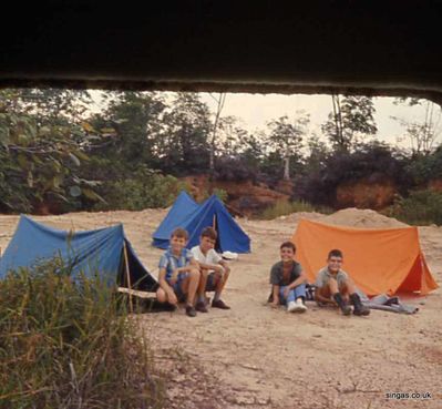 Scout camp at Hill 152
Scout camp at Hill 152
I'm on the extreme right.  I believe the boy on the left in the blue shirt was named Ken and the boy next to me was named Richard.
Keywords: Scout camp;Hill 152