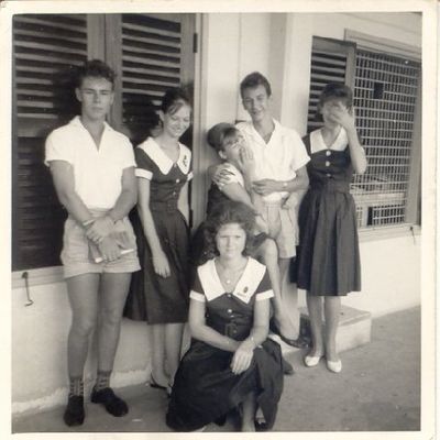 The two boys are Tony Parkinson and Ken Geary.
Thanks to Janet Nicholls (now Rees), former head girl of AGS, for this photo.
Keywords: Janet Nicholls;AGS;Tony Parkinson;Ken Geary