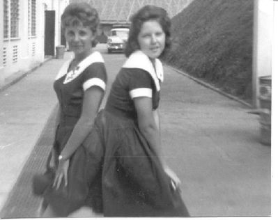 Carol Downing (right) and Pat Thomas
Thanks to Janet Nicholls (now Rees), former head girl of AGS, for this photo.
Keywords: Janet Nicholls;AGS;Carol Downing;Pat Thomas