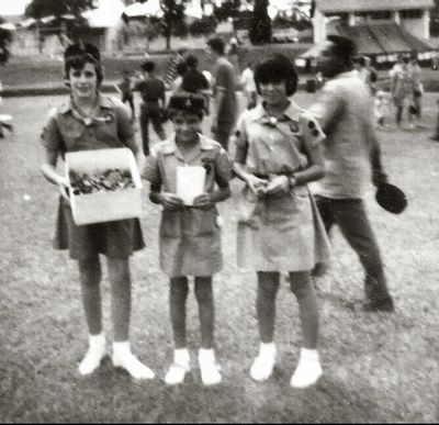 Judy Mears
Thanks to Dave Papworth for sending me this photo of Judy Mears (on the right) in the Girl Guides, Dave's sister is in the centre.
Keywords: Judy Mears;Bourne;Girl Guides