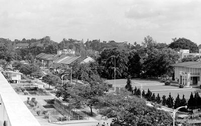 From Liat Towers looking up Orchard Road
From Liat Towers looking up Orchard Road towards Tanglin. The Thai Embassy, on the right in spacious grounds, is still there and looks exactly the same. The site must be worth billions of dollars! The wide monsoon drains are all underground now.
Keywords: Bill Johnston;Liat Towers;Orchard Road;Tanglin;Thai Embassy;1967