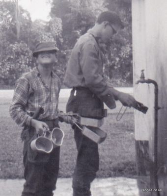 â€œMaleham and David Prior at the tap on Nee Soon Rifle Rangeâ€, 
Keywords: David Prior;Nee Soon Rifle Range