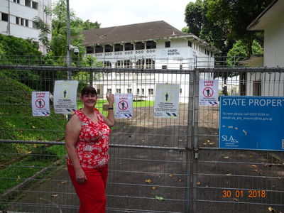 Old Changi hospital
Wendy Clarke,myself, outside my birthplace Feb 2018
