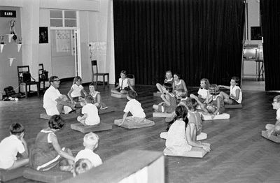 Mr Webb and class in hall
Mr Tony Webb came to Singapore in 1964 and taught first at Alexandra Junior School under the indomitable Mrs Bosewell before coming to Wessex. He became Deputy Head, and, later, Head at the school in Penang. He is well and we meet with the Johnses every year in Spain.
Keywords: Bill Johnston;Wessex Junior;Pasir Panjang Junior;School;Tony Webb