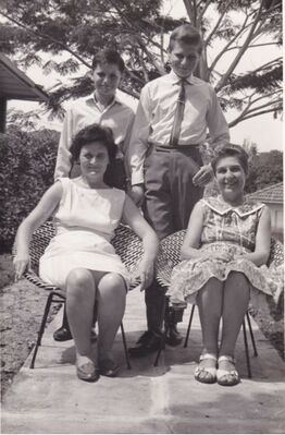 My brother and I with mum, Peggy and I think a lady called Mrs Hayes
Keywords: Edward Ferguson