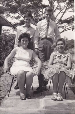 My brother and I with mum, Peggy and I think a lady called Mrs Hayes
Keywords: Edward Ferguson