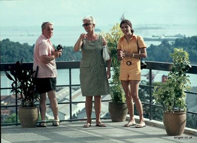 Pa, Ma & FranÃ§oise Overlooking Sentosa
Keywords: Sentosa