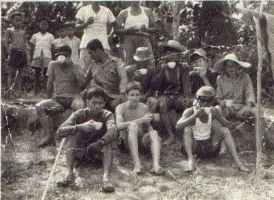 Perak River in 1967/68
This photo was taken on the Perak River in 1967/68 just after the floods that destroyed a few bridges around Kuala Kangsar.  Richard is second from the right on the back row. Robert is in the front row.
Keywords: Richard Mellish;St. Johns;Perak River;Kuala Kangsar;Robert Mellish