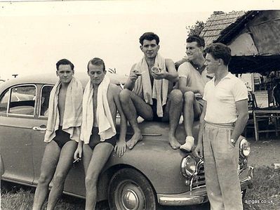 Police Dog Handlers from RAF Tengah
Police Dog Handlers from RAF Tengah having day out at Changi beach. 1956-58
Keywords: John Simner;RAF Tengah;Changi beach;Police Dog