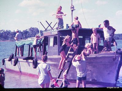 I remember us taking this boat out for an island trip.  To where is unknown!
