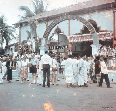 Annual Hindu Thaipussam Festival at Chettiars Temple
Singapore 1958-9 - Annual Hindu Thaipusam Festival at Chettiars Temple
Keywords: Neil McCart;Thaipussam;Chettiars Temple