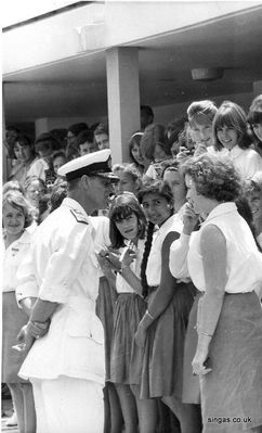 Visit by Prince Philip the Duke of Edinburgh to St. John's in February 1965.
Recognised by Graham Watts - Juliette de Silva. she is the girl in the front row with long plaited hair.
Keywords: St. John&#039;St. Johns;Prince Philip;1965;Duke of Edinburgh;Juliette de Silva