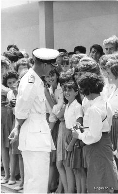 Visit by Prince Philip the Duke of Edinburgh to St. John's in February 1965.
Here the Duke is talking to Linda Kelloway.  The girl with the camera is believed to be Linda Mair
Keywords: St. John&#039;St. Johns;Prince Philip;1965;Duke of Edinburgh;Linda Kelloway;Linda Mair