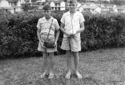 Xmas day 1960 Richard and Keith
Xmas day 1960 Richard and Keith. Medway Park in the background Hughes.
Keywords: Medway Park;Keith Hughes;Richard Hughes;1960