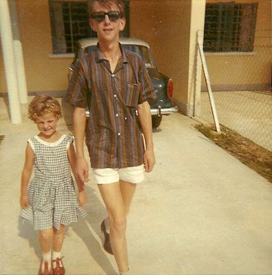 Barry Thompson with sister Carol
Barry Thompson with sister Carol, taken 56 Jalan Kemuning - Mar 64
Keywords: Barry Thompson;Carol Thompson;Jalan Kemuning;1964