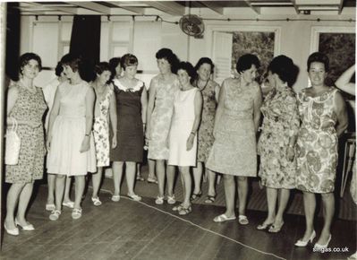  Maria Googan (left) at the naval base club
 Maria Googan (left) at the naval base club, poss aka the Britannia club?
Keywords: Lou Watkins;Maria Googan;naval base club