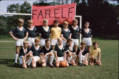 FARELF Under 13s Football Team
Andrew Clark has left a message in the Guest Book to say that he is the Goal Keeper.

Steve Miller said in the Guest Book that " I played in the under 16 team. However, my brother Chris was the captain of the Under 13 team and has the ball in the photograph."
Keywords: Robert Walker;FARELF;Junior football;1968;Under 13s;Andrew Clark;Chris Miller