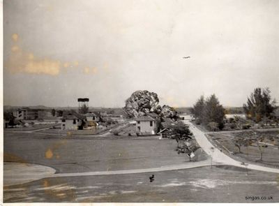 RAF Tengah - 60 sqdn Venom hit the married quarter
The exact instant the 60 sqdn Venom hit the married quarter in June 1957
Keywords: RAF Tengah;Ron Brown;Venom;60 sqdn