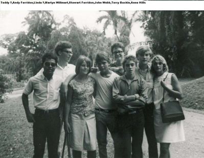 Botanical Gardens
Terry?, Andy Ferridon, Linda?, Martyn Willmart, Stewart Ferridon, John Webb, Terry Buckle and Anne Hills.
Keywords: Andy Ferridon;Martyn Willmart;Stewart Ferridon;John Webb;Terry Buckle;Anne Hills