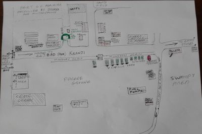 443 BAD Depot, Kranji
Alan has drawn out a map/plan of the base from his memories of his time there, which he thought might be useful or interesting
Keywords: 443 BAD;Kranji;Alan Usher