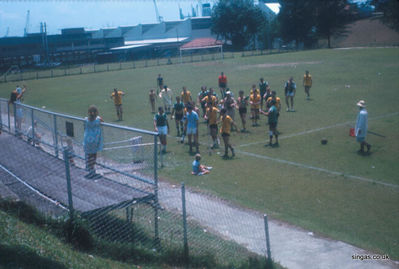 Oggy Match
 Players & officials (in smocks, gaiters & straw hats, NO BIAS) leaving the pitch at the end of the â€œDevon & Cornwall XI versus The World XIâ€ Oggie match, all part of the Oggie night celebrations.
Keywords: Lou Watkins;Oggy