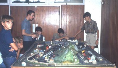 The St. John's Railway Club
The St. John's Railway Club layout at the school Open Day in 1968, the only person I can positively I.D. is Andrew Cole who is at the back right in shorts.
Keywords: Lou Watkins;Railway Club;St. Johns;Andrew Cole;1968