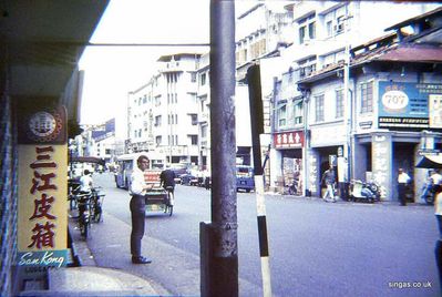 Street Scene at South bridge Road
Street Scene at South bridge Road.
On the right of the man is Carpenter Street.
(Thanks to Peter Chan for additional information on these photos)
Keywords: John Cunningham;South bridge Road;Carpenter Street