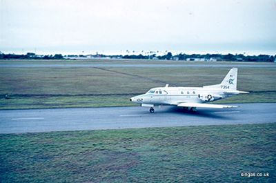 Rockwell T-39A Sabreliner
Rockwell T-39A Sabreliner

Thanks to Marty Walsh for identifying this aircraft. 
Keywords: RAF Changi;Simon Moore;Rockwell T-39A Sabreliner