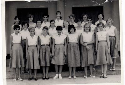 Alexandra Secondary Modern 1958
My last school photo! I am middle row, 3rd from left - looking at the photo, (on left in front of Jenny Baird, the tallest girl in the class. )
