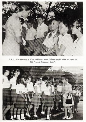 The Duchess of Kent talking to some Gillman Pupils - 1970
