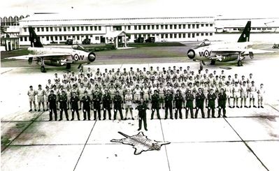 Personnel 
Photo of 74 Sqd Personnel. Not sure if this matches 100% with all the names included in the booklet. Dad John Kelly (Ned)  6th in from right hand side, first row behind the pilots  
