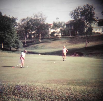 RAF Tengah Tour 1961-1964.
Golf course behind our quarter.
