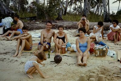1967
With young Jim, Jimmy and Ella Sharp.
Unknown location - Jason's Bay or Pulau Ubin?
